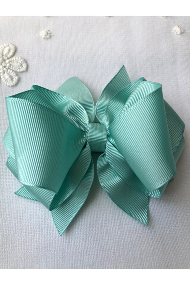 Mint Green Double Bow Ribbon Buckle 1 Piece