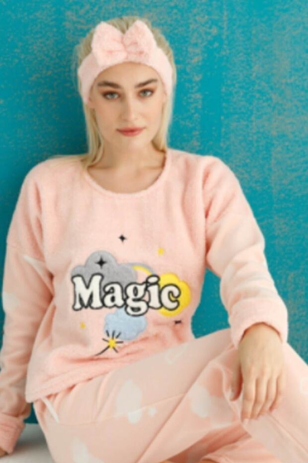 Kadın Welsoft Polar Uzun Kol Pijama Takımı-magıc - 1