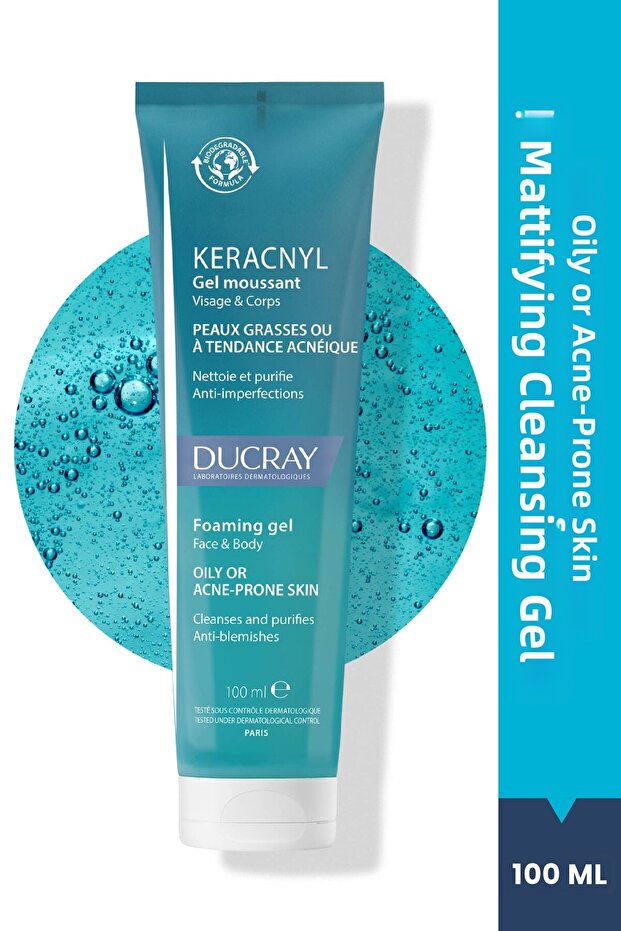 Keracnyl Facial Cleansing Gel for Oily and Acne-Prone Skin with Purifying Effect 100 ml