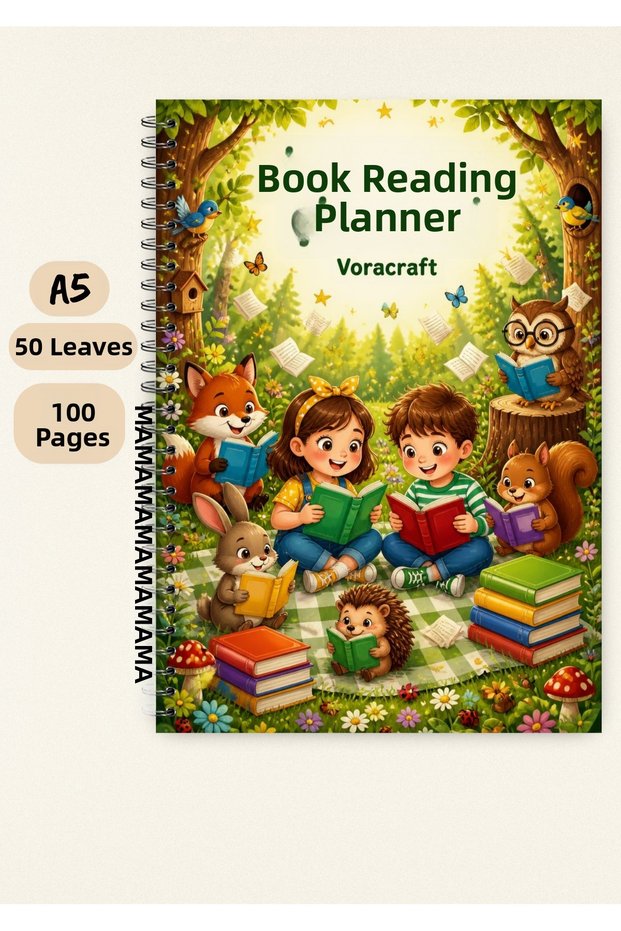 Children's Book Reading Chart Notebook A5 50 Sheets 100 Pages Wire Spiral Kto00006