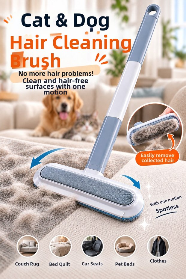 Cat and Dog Hair Cleaning Brush 4-in-1 Sofa Clothing Carpet Hair Collection Tool