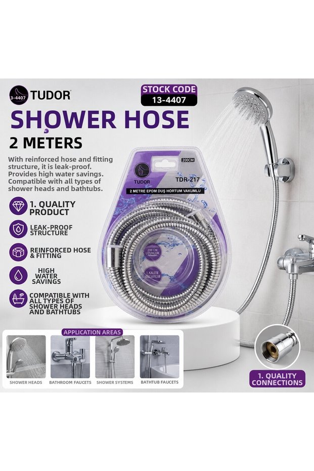 Shower Hose 200cm Vacuum Packaging (5690)