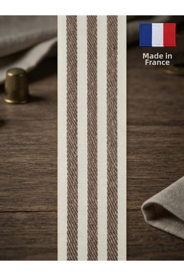 French Linen Ribbon / Decorative Ribbon / Special Occasion Decoration Ribbon 40mm - 25 Meters