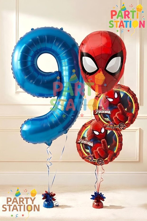 Spiderman Concept 9Th Birthday Balloon Set Party Balloons
