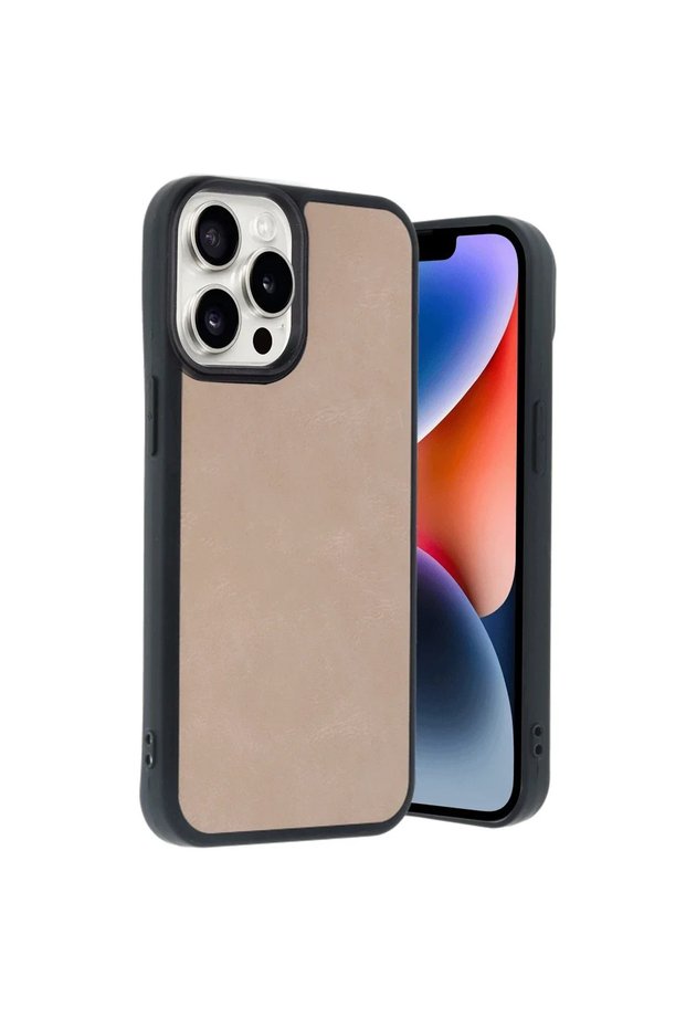 غطاء جلد أراس لـ Apple iPhone 14 Pro Max - بودرة
