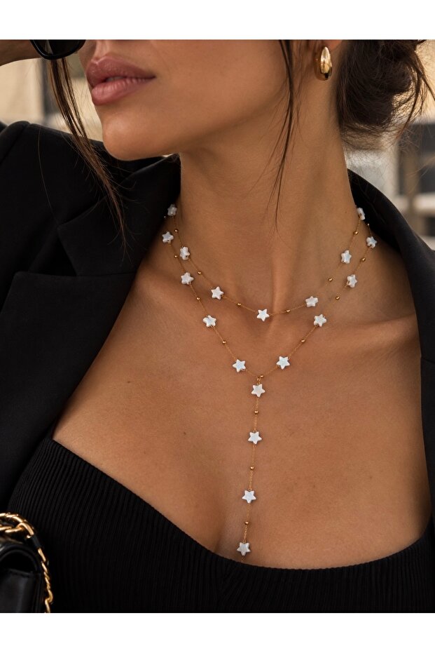 Star Necklace with Steel Chain