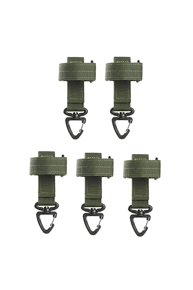 OD-5PCS Multi-purpose Nylon Gloves Hook Work Gloves Safety Clip Outdoor Tactical Climbing Rope Campi