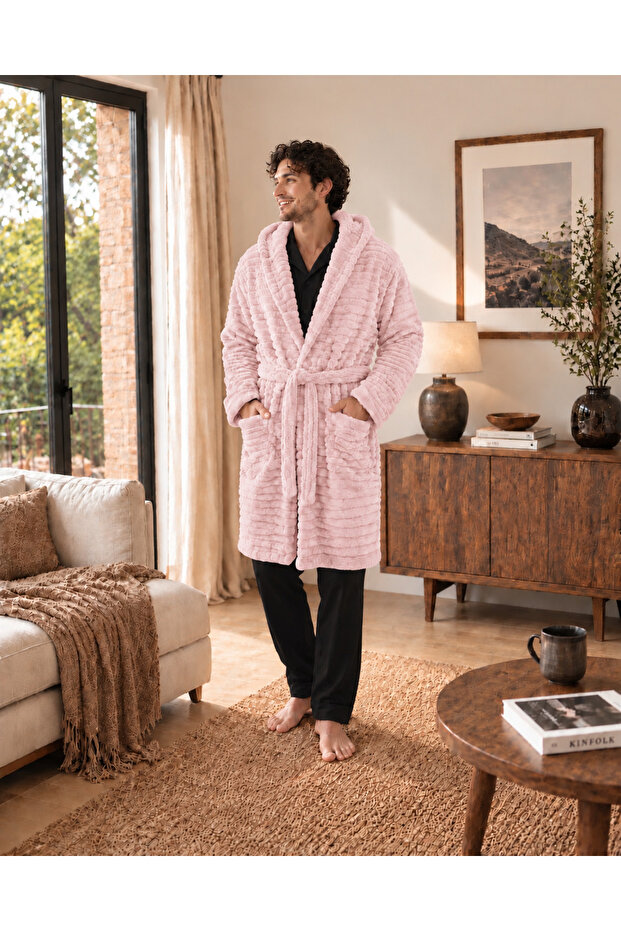 Premium Men's Bathrobe I Wellsoft Plush I Hooded Men's Bathrobe & Robe I with Hat