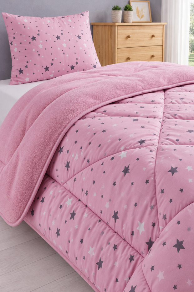Single Welsoft Quilt Pink Star | Dowry Set | Dowry Set