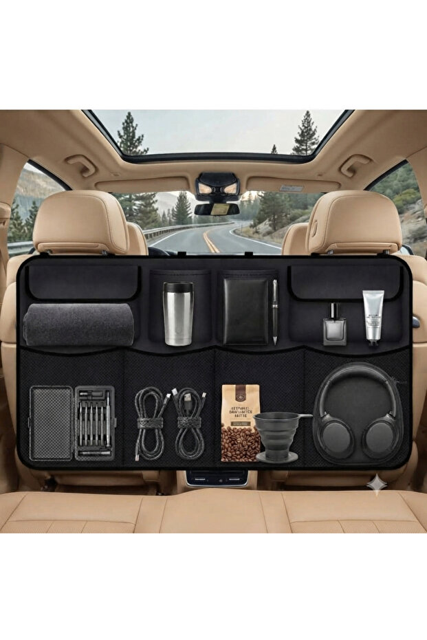 Car Trunk Organizer Bag with 8 Pockets Multi-Purpose In-Car Item Organizer Car Bag