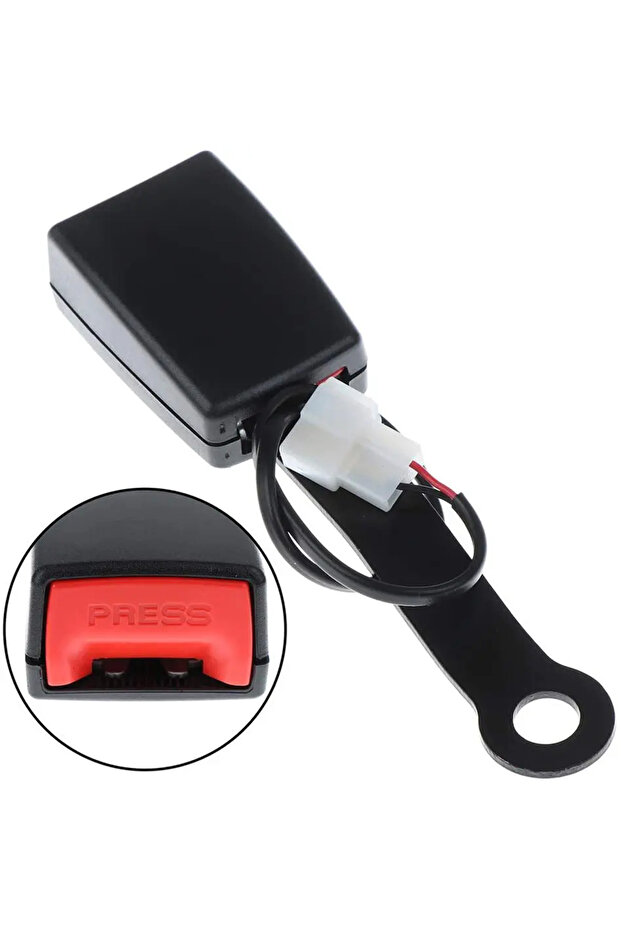 173MM- Universal 173MM car seat belt bu ckle socket plug connector with warning wire with alarm sign