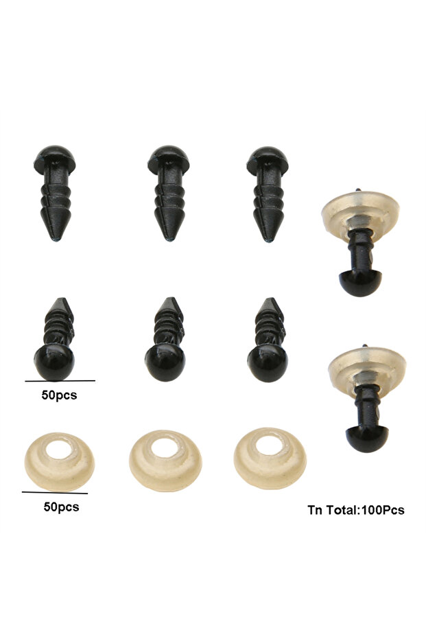 10mm 100pcs 200/100PCS 5-16mm Black Plastic Safety Eyes For Toys Amigurumi Diy Kit Crafts TeddyBear