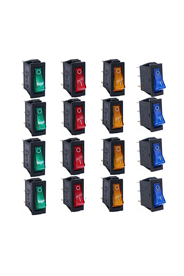 mix 12pcs 12Pcs KCD3 Rocker Switch 3 Pin 2 Position ON OFF 16A 250V 220V 20A Boat-shape Electric Tog