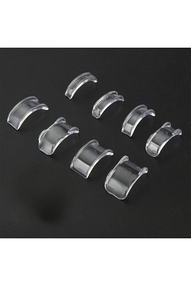 8pcs of 1set 8 Sizes Silicone Invisible Clear Ring Sizer Anti-Loss Proof Invisible Ring Holder Retai