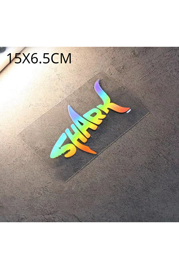 D Car Sticker SHARK Waterproof Reflective Sticker Decorative Body Stickers Shielding Scratches Elect