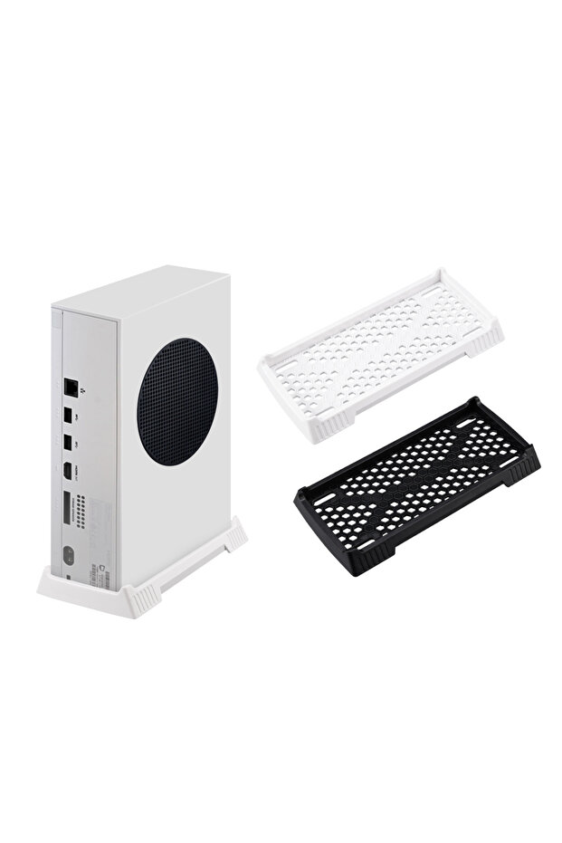 WHITE For Xbox Series S Vertical Stand with Built-in Cooling Vents Game Console Holder Station Cooli