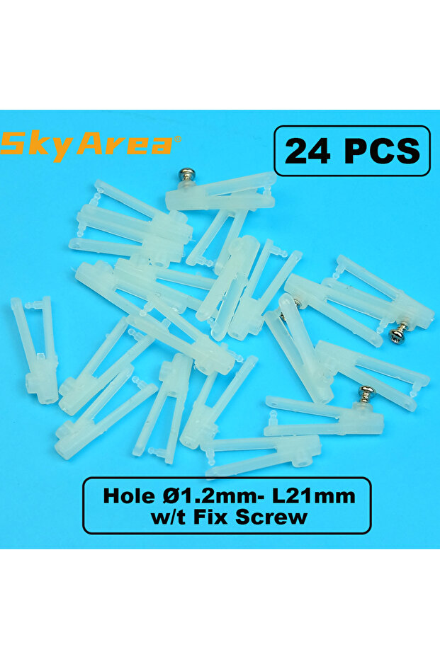 24pcs 24pcs Nylon Clevis D1.2xL21mm (White or Black)/ D1.8 xL29mm For Electric RC Model Servo Push R