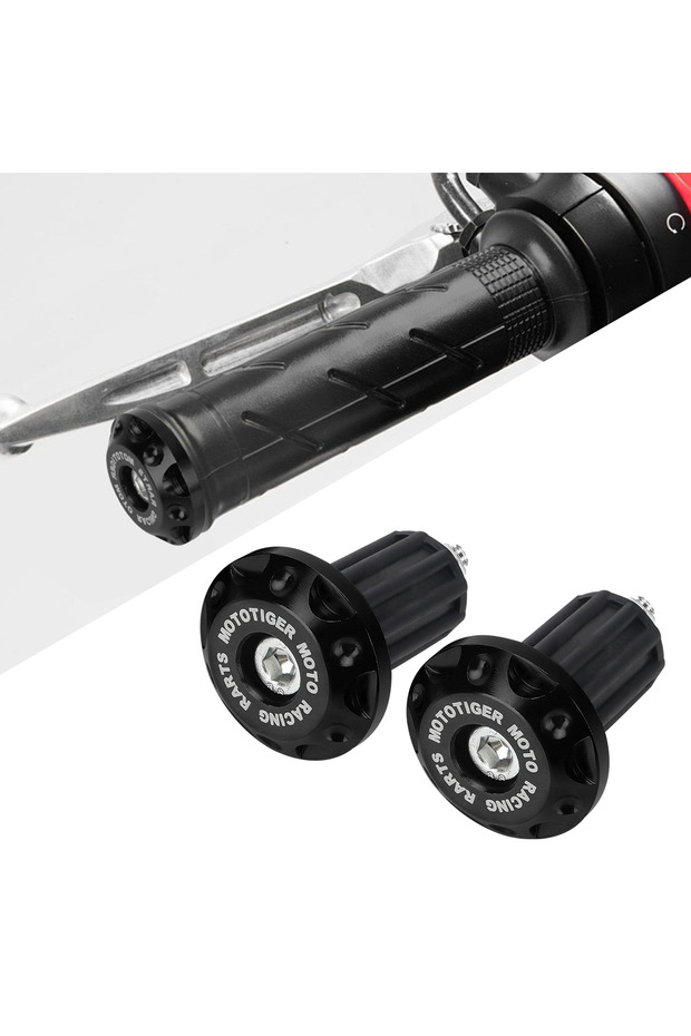 black 2pcs Motorcycle Handle Bar Ends Plug Grips Handlebar Plug Caps Slider Motor Bike for Honda Yam