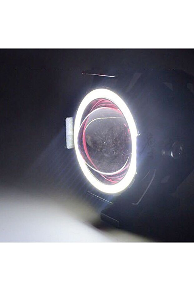 WHITE Motorcycle Headlight Fog Lights Super Bright Abgle Eyes Additional Spotlights Universal Moto A