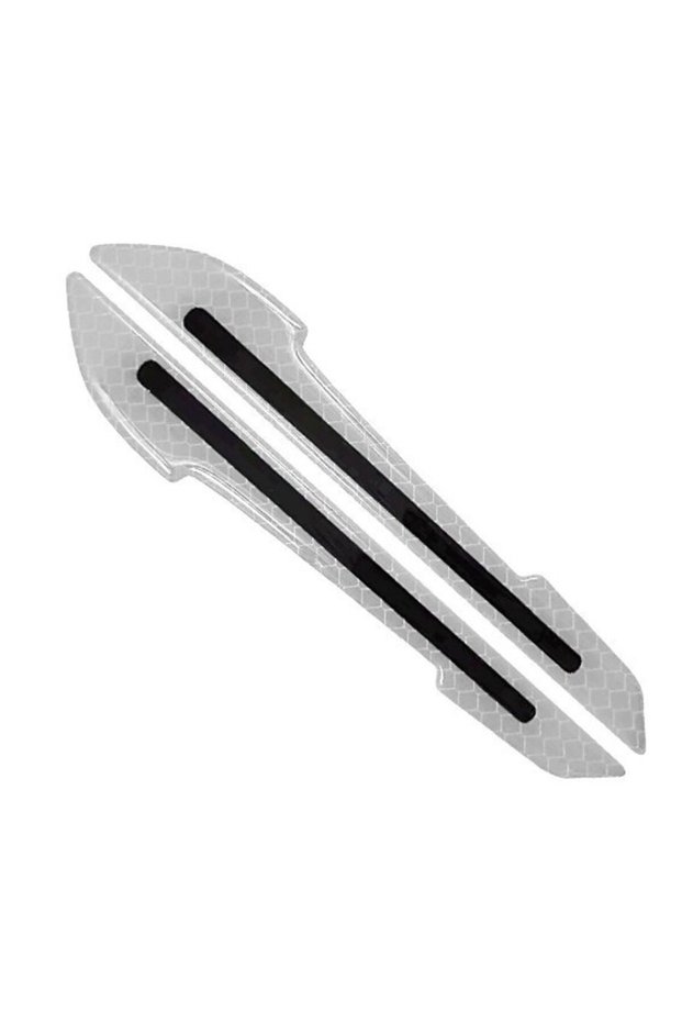 WHITE Reflective Stickers Warning Strip Tape Traceless Protective Car Sticker Warn on Car Rearview M