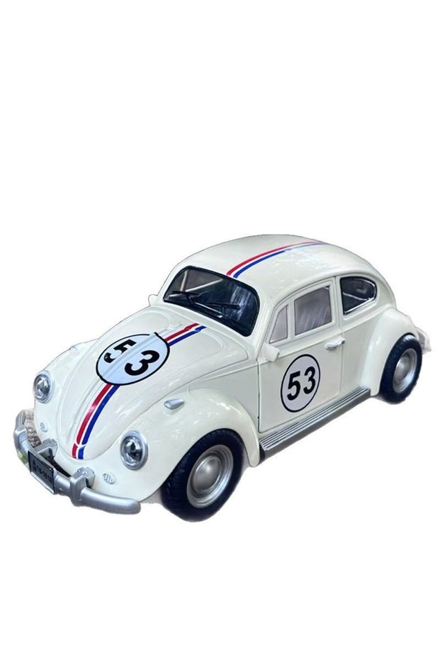 No Box 1:18 Model Beetle 1955 Vintage Alloy Car Diecast Simulation Toy Vehicle Sound And Light Minia