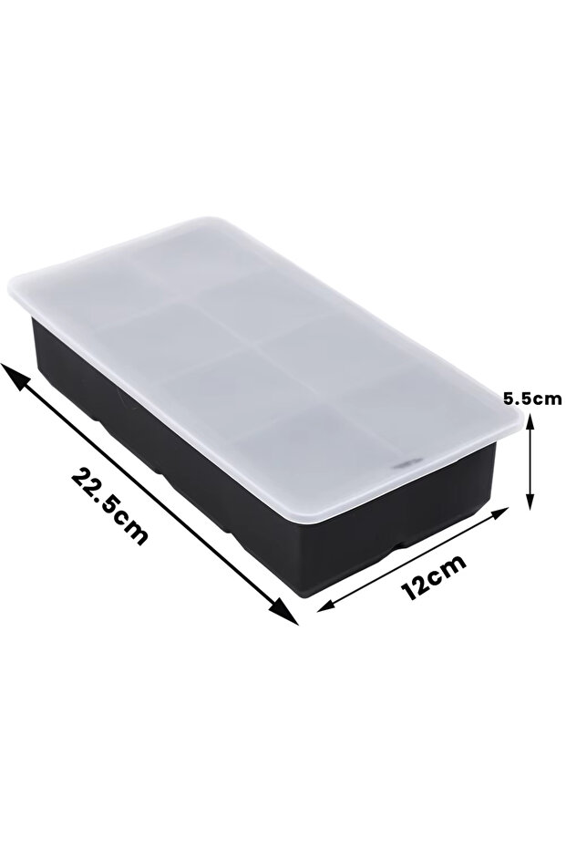8 grid-250714-2 4/6/8/Grid Big Ice Tray Mold Box Large Food Grade Silicone Ice Cube Square Tray Mold