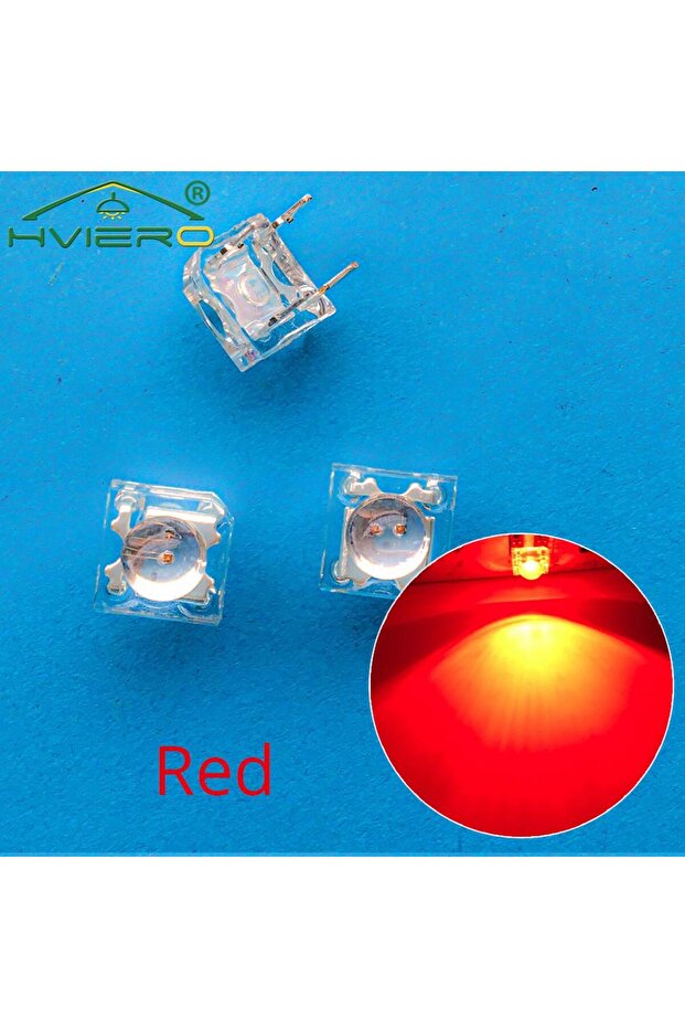 100PCS Red 10/100X Min F5 5mm Diode Led Bulb Dome Flux Water Clear Piranha Lamp Bead DIY Emitting Ho