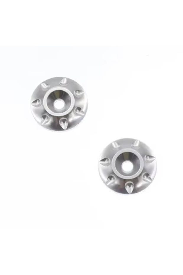 SILVER RC Metal Rear Wing Buttons Gasket for 1/8 Off-Road Truck - Universal Tail Fix Spacer, Durable
