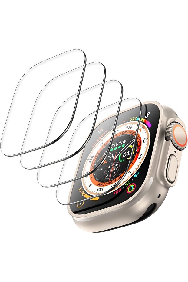 49MM Clear 4PCS Tempered Glass Screen Protector For iWatch Apple Watch Ultra 2 Ultra2 49MM 49 MM HD