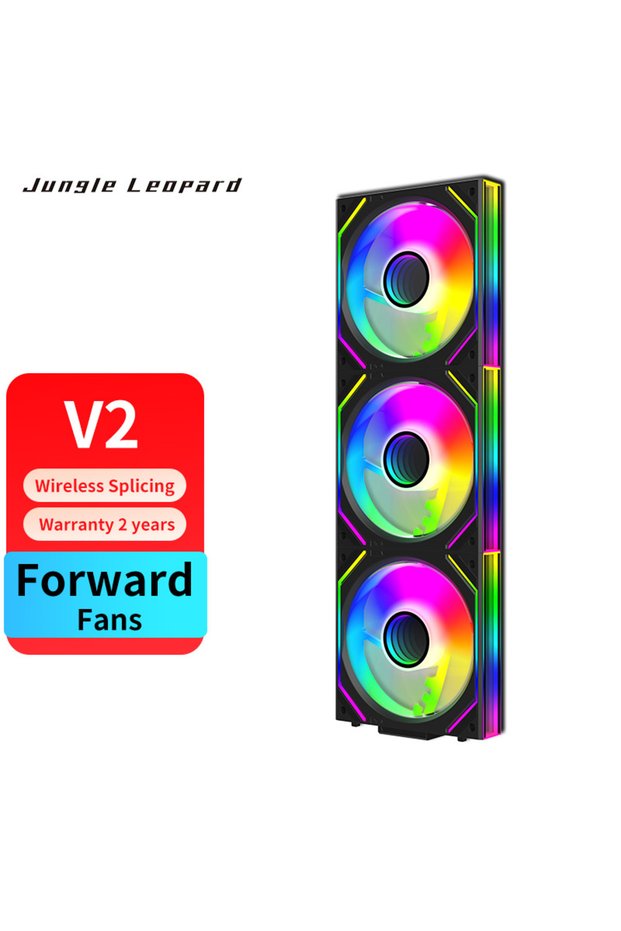 A-RGB Other V2 B 3in1 120mm ARGB PC Case Fan with Infinity Mirror - 5V 3-Pin Daisy Chain PWM Sync, C