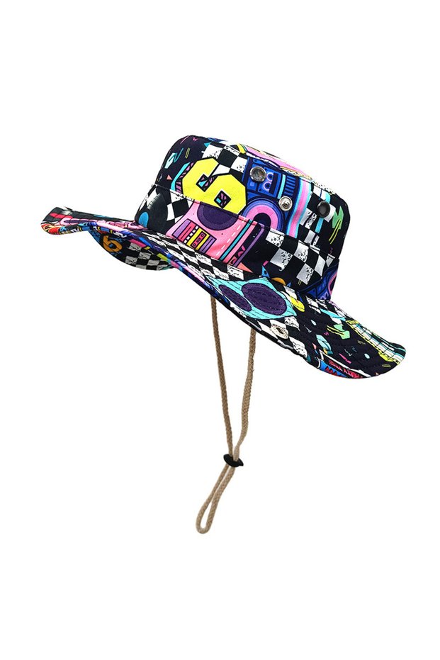 9 Cute Yellow Duck Cartoon Bucket Hat for Men Women - Summer UV Protection Fishing Cap with Adjustab