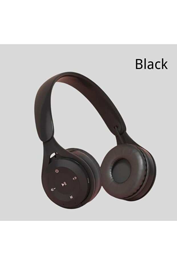 black Y08 Wireless Bluetooth Headphone Macaron Headphones Stereo Headband Gaming Headset with Mic G