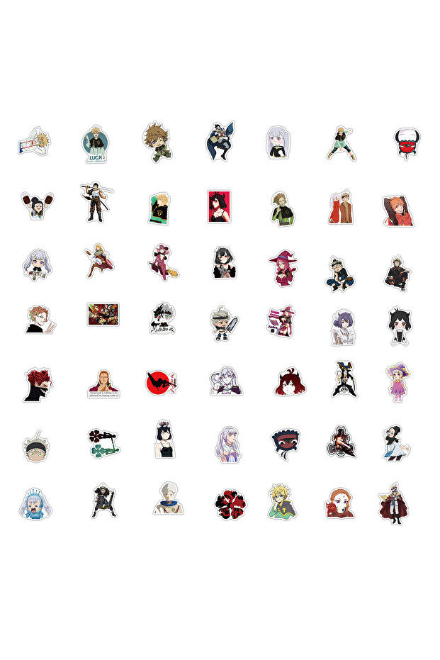 50pcs 50Pcs Anime Black Clover Stickers For DIY Scrapbooking Phone Luggage Skateboard Waterproof Dec