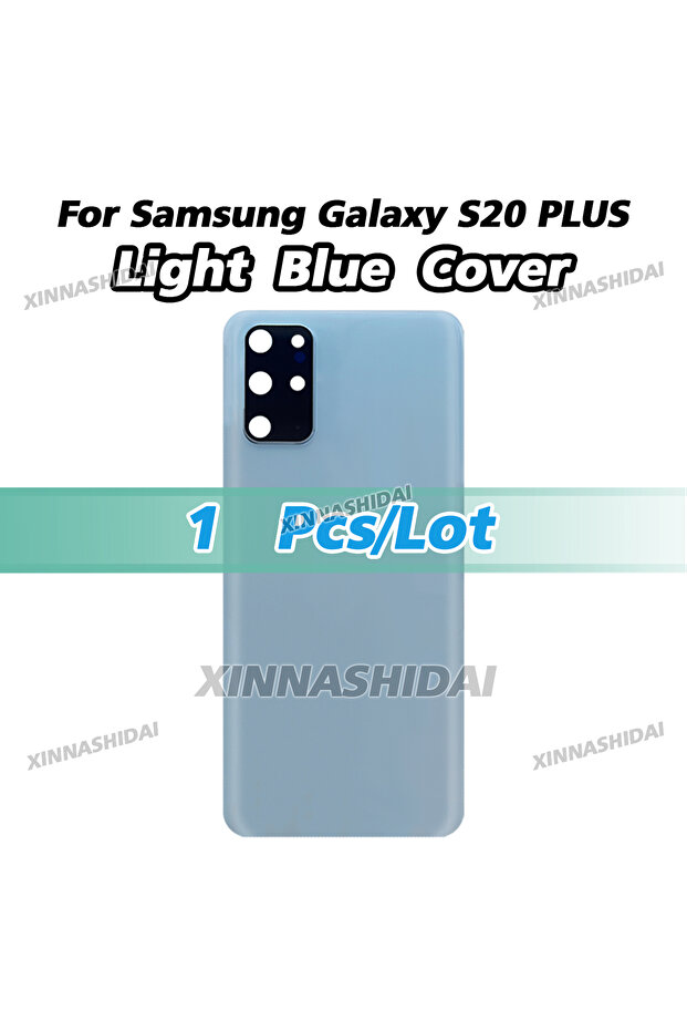 light blue-1pcs High-Quality Battery Back Cover Rear Housing Replacement - with Camera Lens for Sams