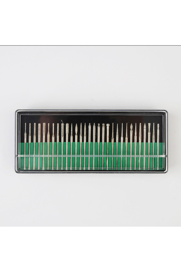 30Pcs(2.35mm) 30pcs Shank Diamond Burs Set With Box For Dremel Electric Grinder Power Accessories Ab