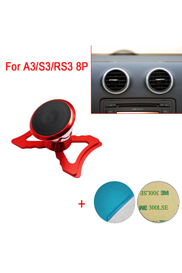 A3 S3 RS3 8P Car Phone Holder For Audi A3/S3/RS3 8P 8V Sline Sportback Air Vent Magnetic Mount GPS S