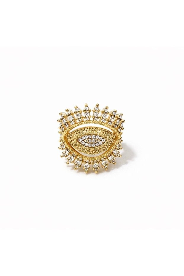 Custom Zircon Stone Adjustable Gold Ring