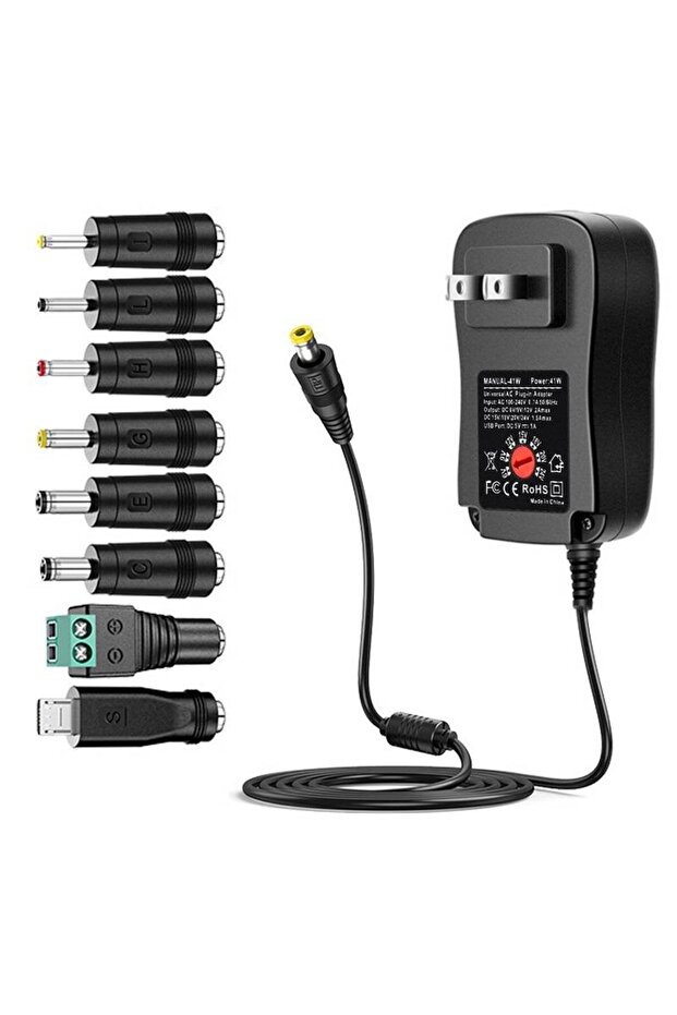 US DC 3V 4.5V 5V 6V 7.5V 9V 12V 30W Adapter US EU UK AU Adjustable Power Adapters USB 2.1A Universal