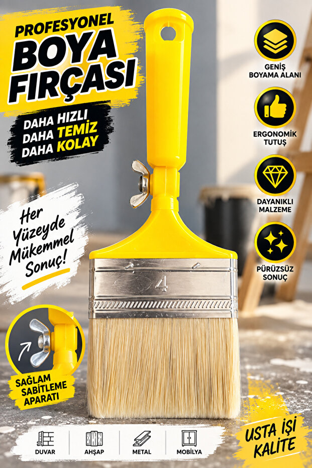 Kestirme Brush Robot No 4 💛   Badana Brush 💛   Paint Brush 💛   Rotating Head Adjustable Dense Bristles 💛