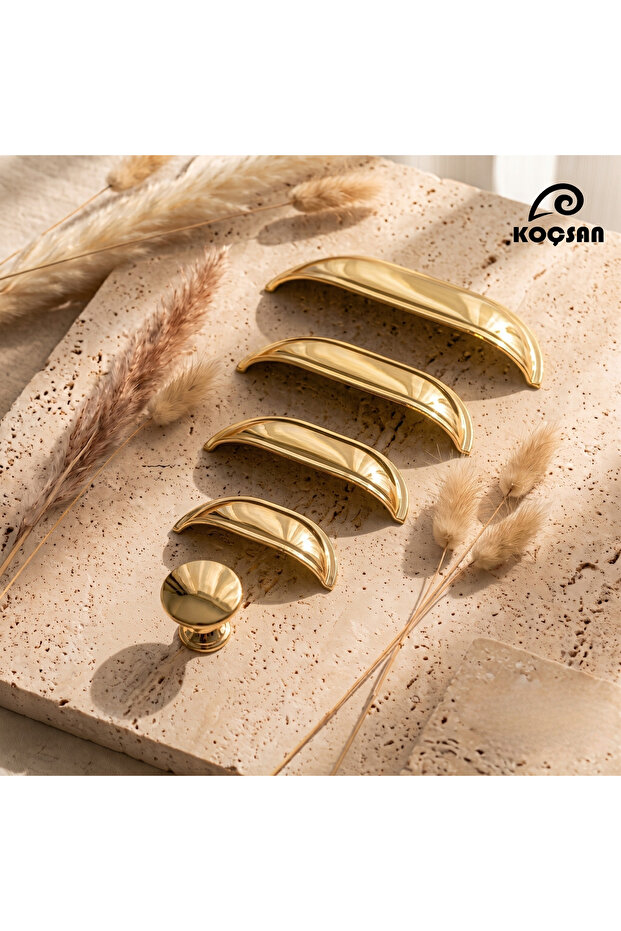 Mussel Gold 128 mm Handle Luxury Country Kitchen Furniture Cabinet Drawer Handle