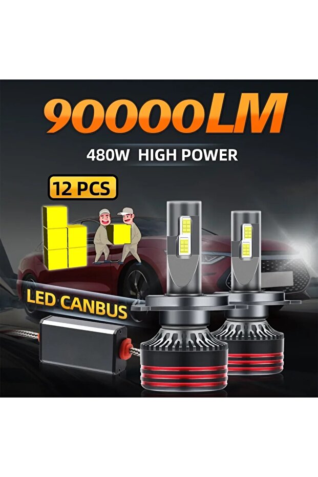 H7 6000K Cold White 2pcs Upgrade 9005/HB3 9006/HB4 H7 H11 H4 H1 LED Headlight Bulbs High Low Beam 13