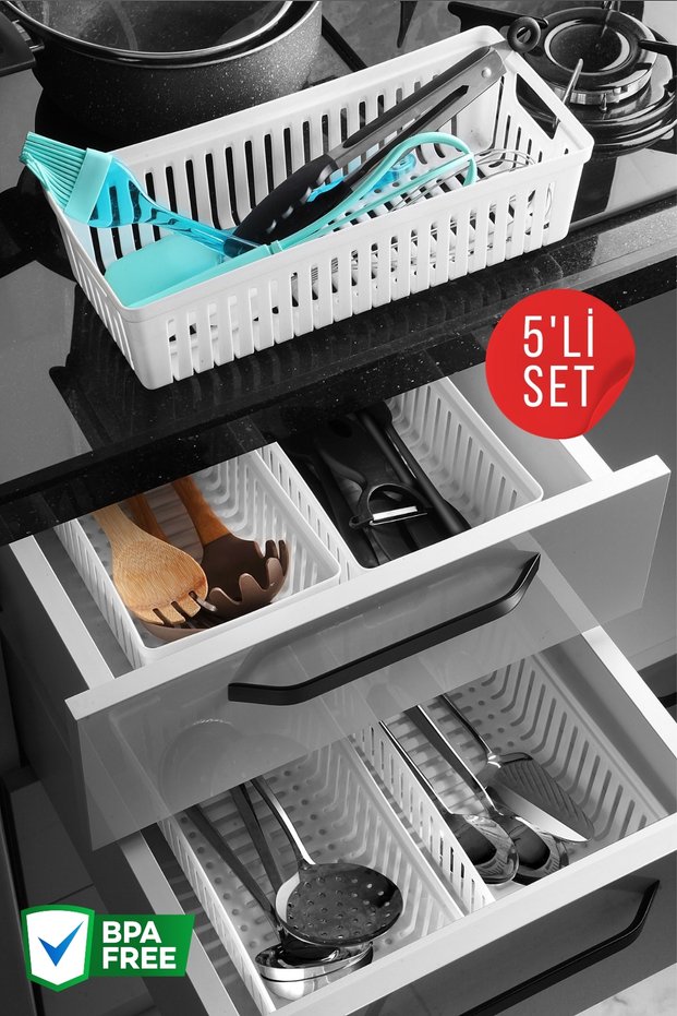 5 Drawer Knife & Spoon Organizer