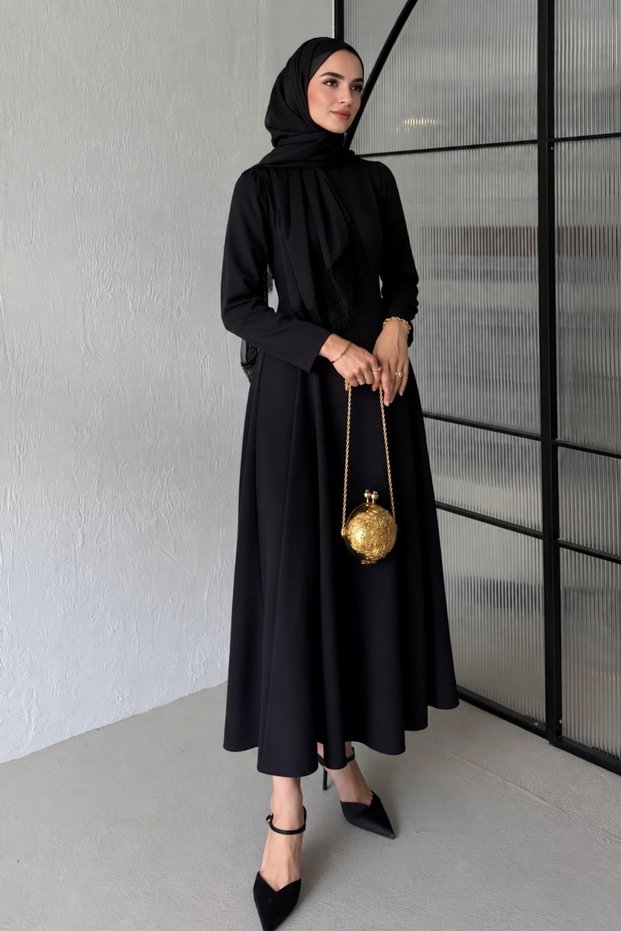 Hijab Dress Black Skirt Bell Dress Hijab Evening Dress Hijab Graduation Dress