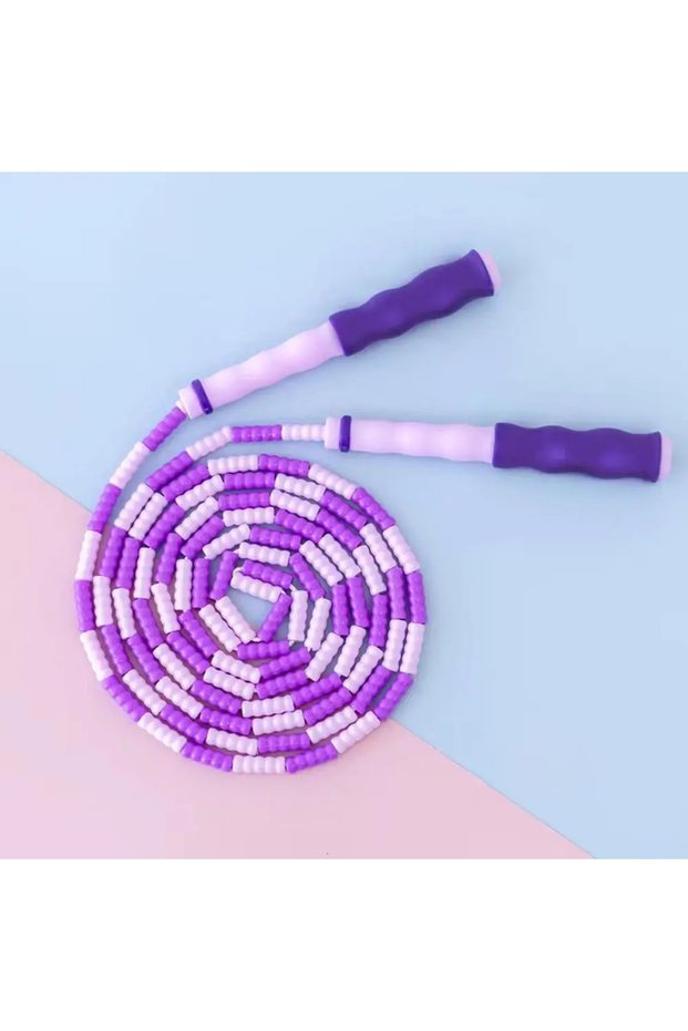C072-2 purple Professional Adjustable Fitness Jump Rope for Adults and Kids with Soft Anti-Slip Hand