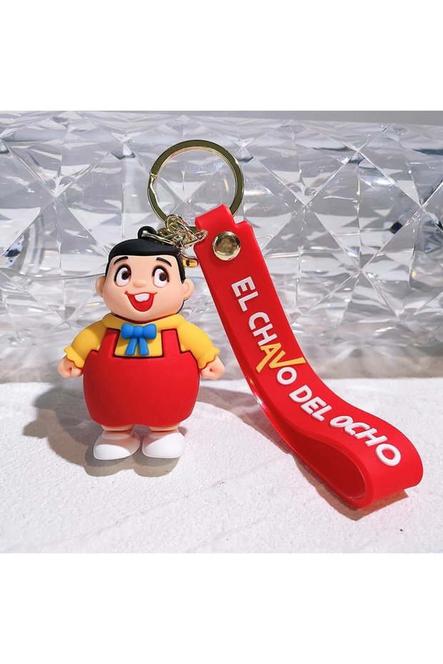 E006-1 Lively and Humorous Anime El Chavo Del Ocho Keychain - Funky Key Ring for Bags, Cars, and Gif