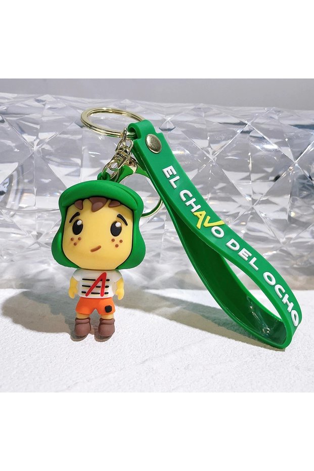 E006-6 Lively and Humorous Anime El Chavo Del Ocho Keychain - Funky Key Ring for Bags, Cars, and Gif