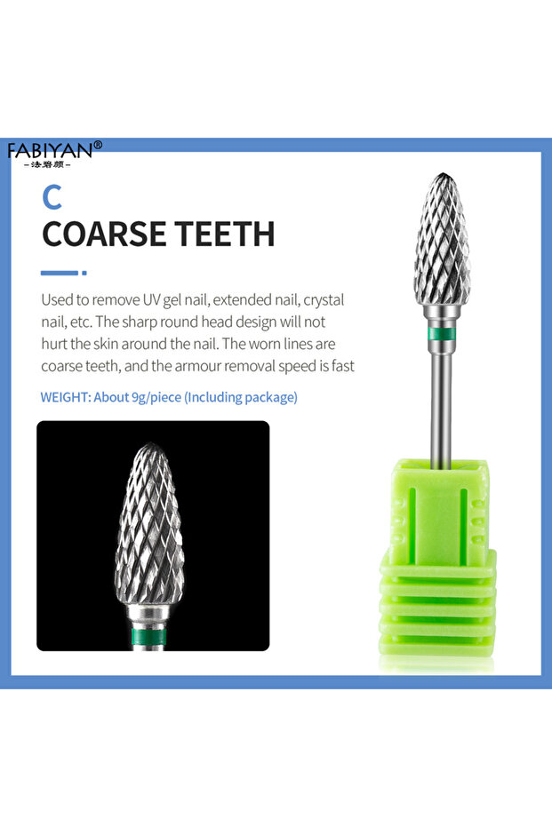 C Nail Art Drill Bit Stainless Steel Cone Tools Gel Removal Polishing Cuticle Clean Machine Nail Art