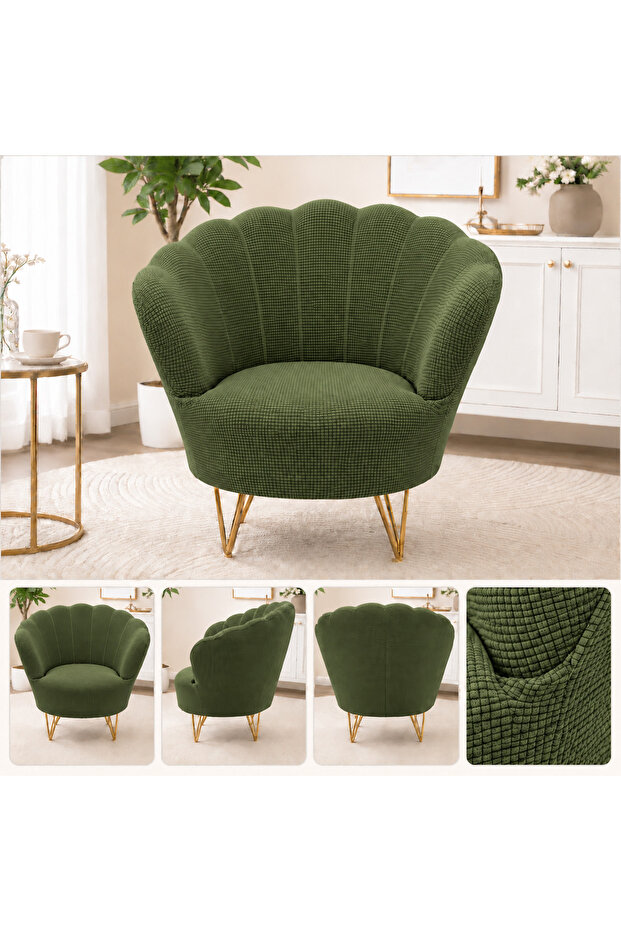 Daisy single seat cover, armchair seat cover, home textile.