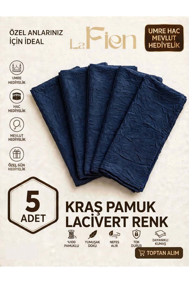Bamboo Kashmir Solid Color Stitched Cotton Scarf (5 Pcs) 100X100Cm