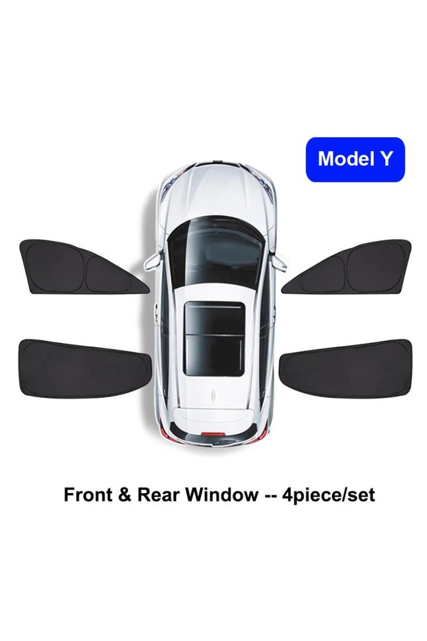 MY side windows 4p Privacy Full Cover Car Sunshade For Tesla Model Y Juniper 2025 Sun Shade Window S